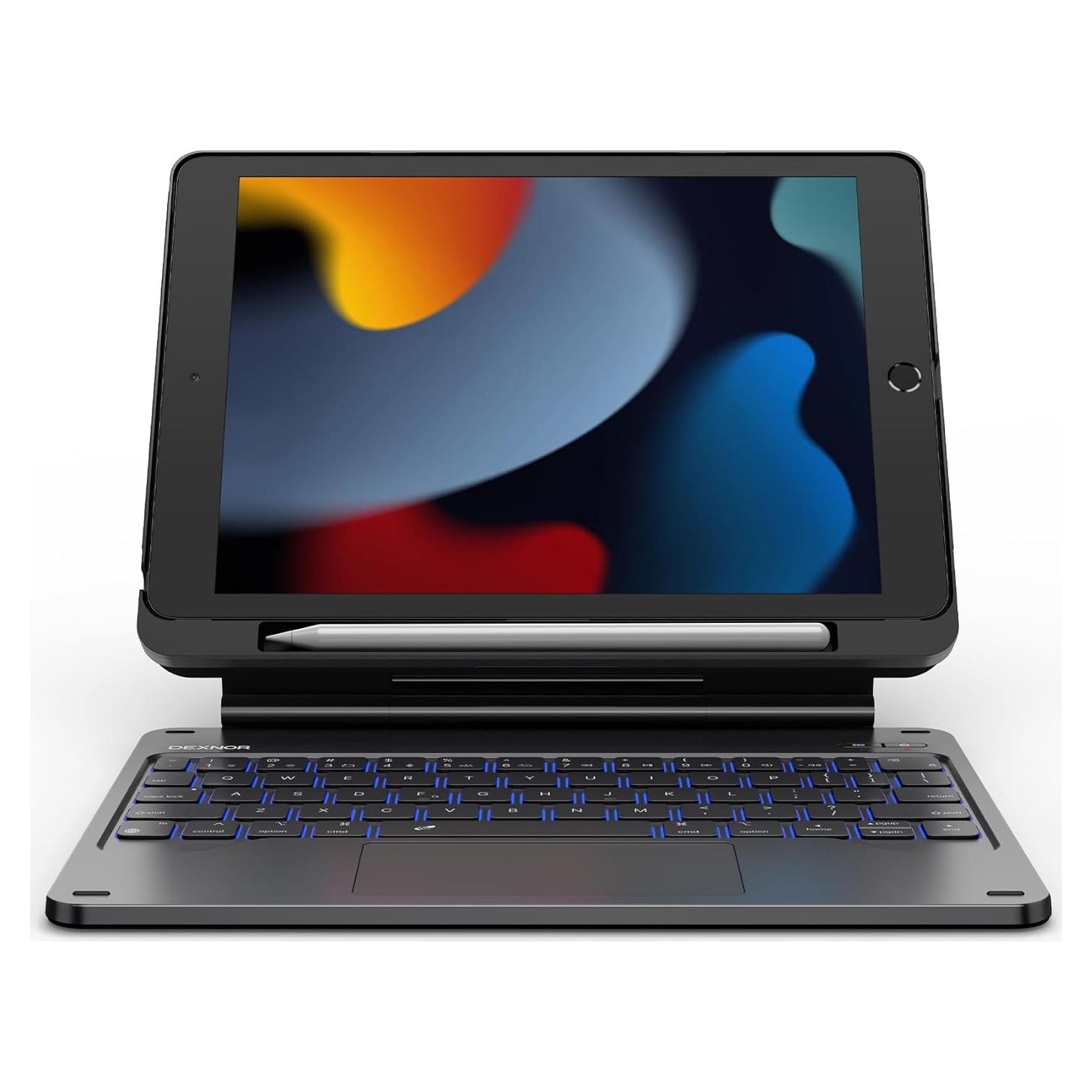 Funda con Teclado Dexnor para iPad 10.2" 9ª Gen Negro