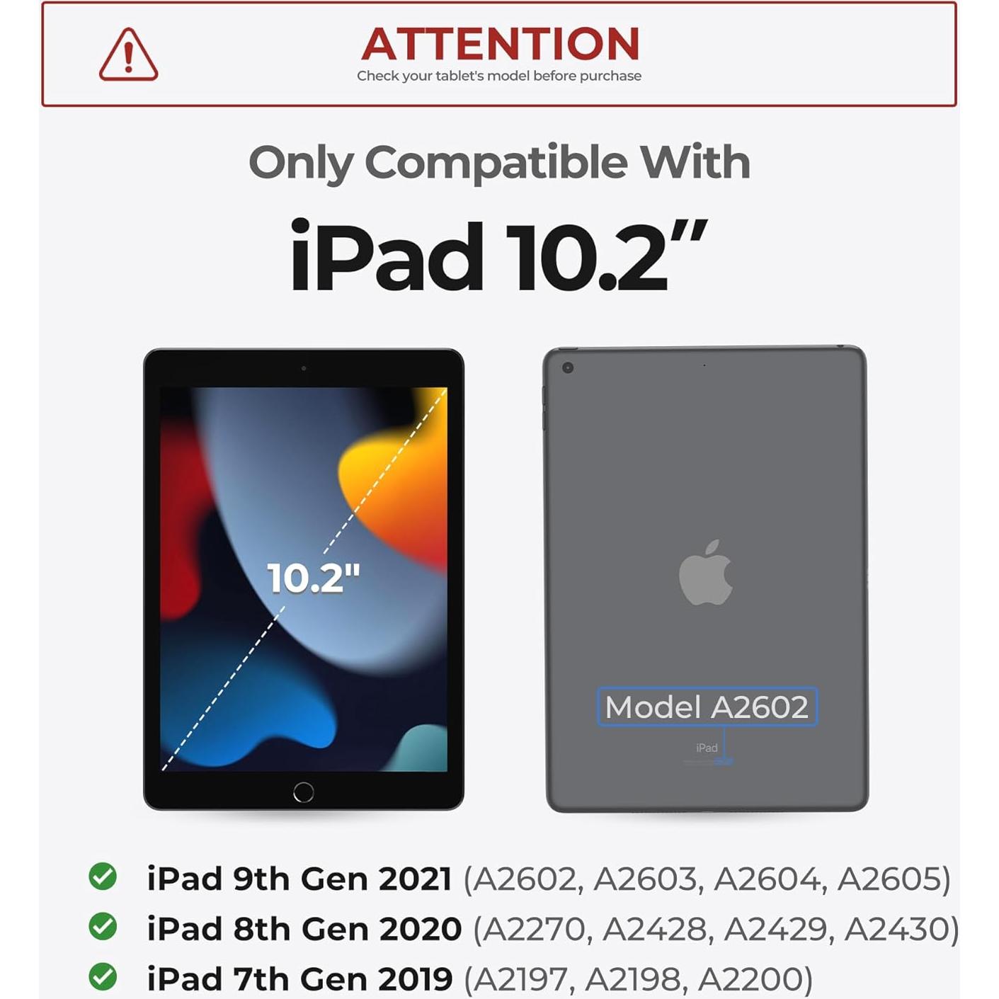Funda con Teclado Dexnor para iPad 10.2" 9ª Gen Negro