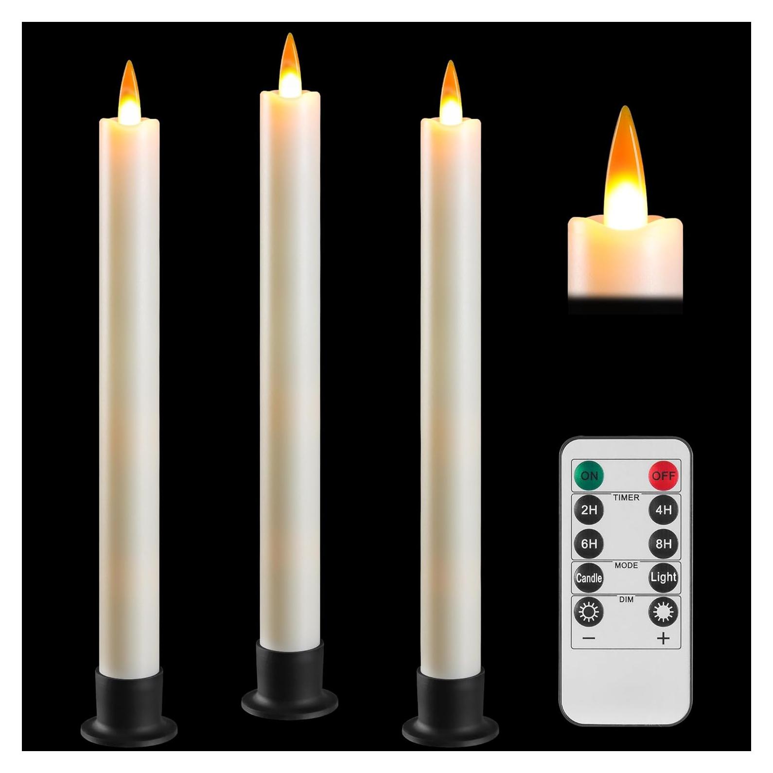 Velas LED sin llama Da by 3 con control remoto y temporizador