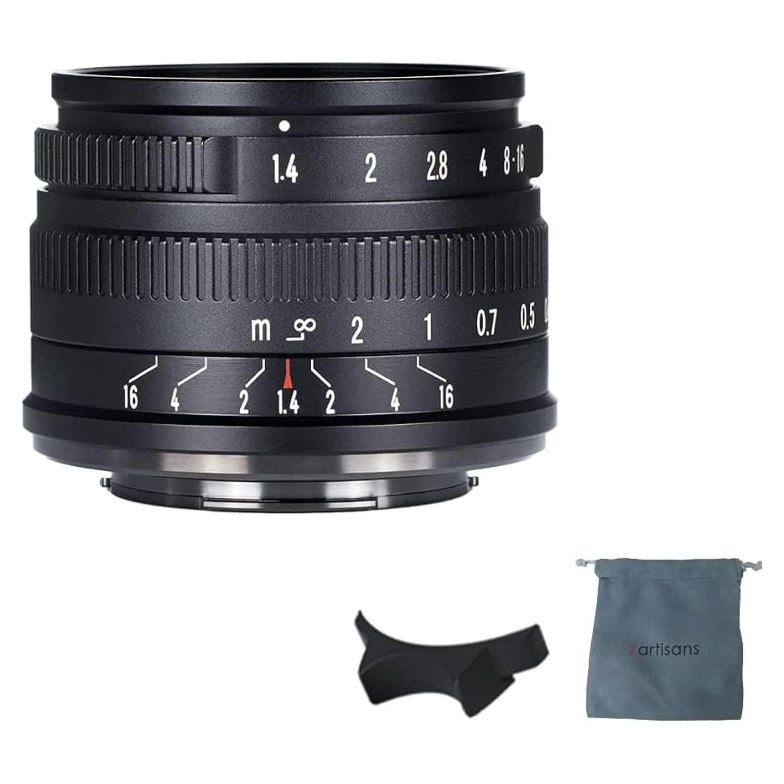 Lente Fijo 7artisans 35mm F1.4 para Canon R - Enfoque Manual