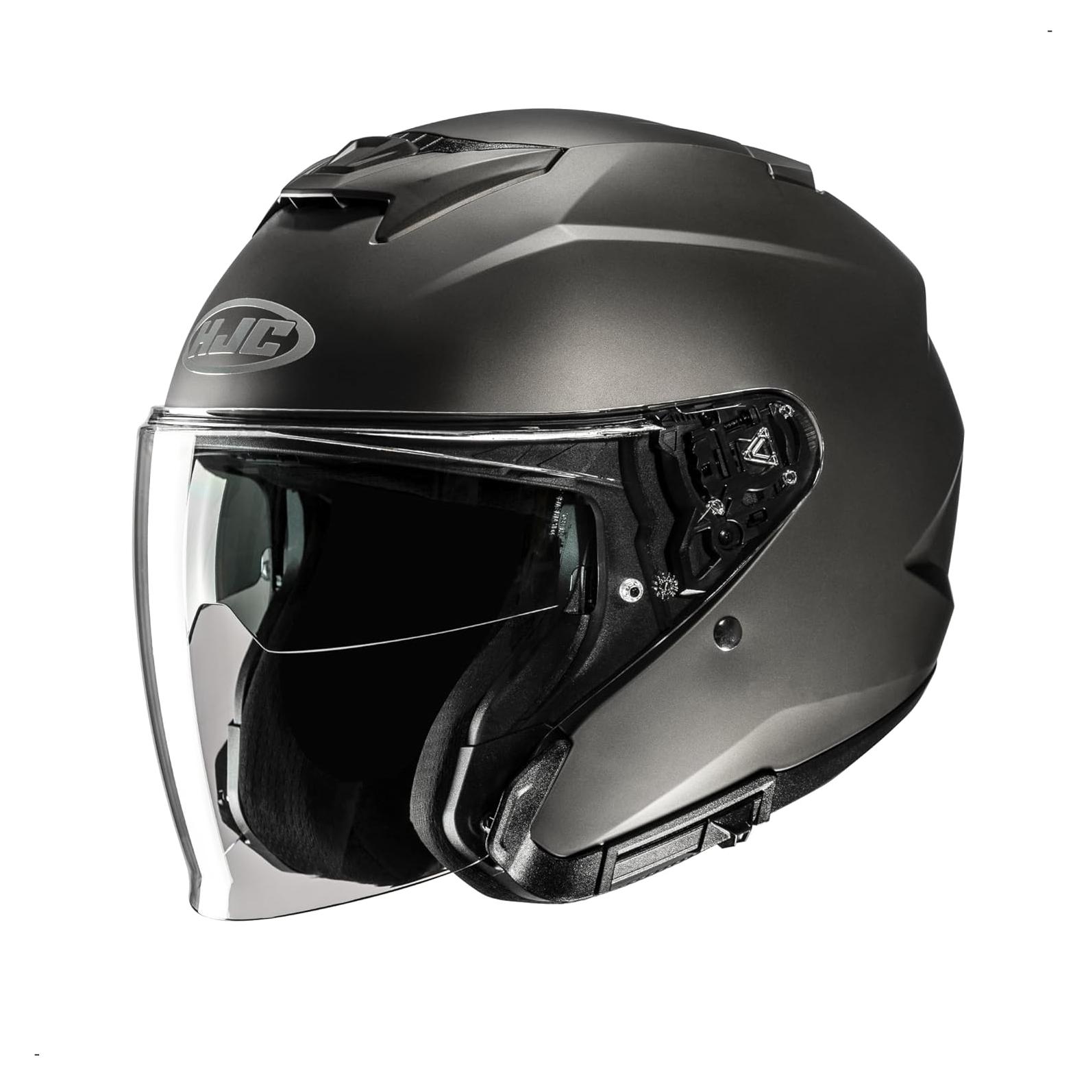 Casco Abierto HJC i31 Titanio Semi Plano Grande DOT