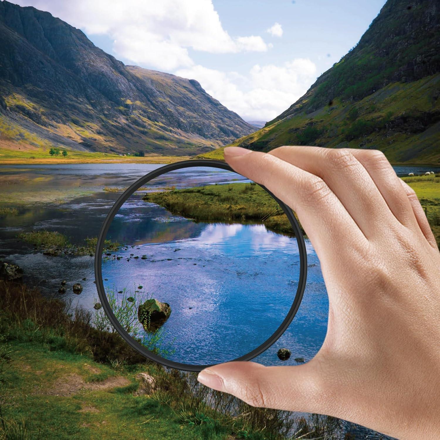 Filtro Polarizador Circular LENSKINS 58mm HD Multi-Capa