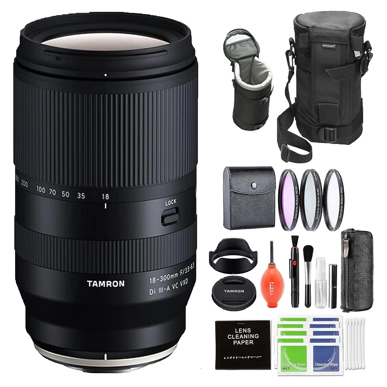 Lente Tamron 18-300mm f/3.5-6.3 para Fujifilm X con Accesorios