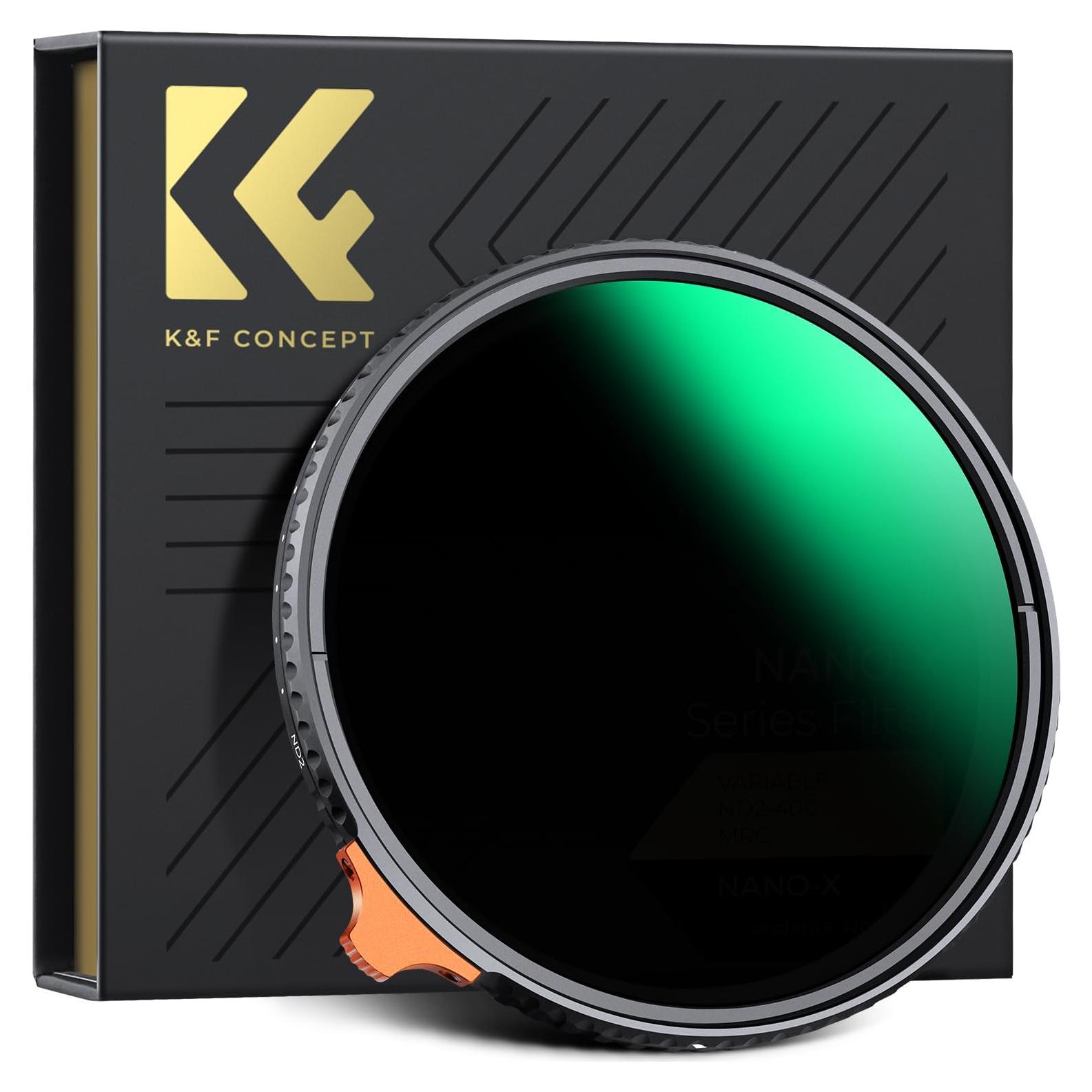 Filtro ND Variable K&F Concept 37mm ND2-400 Vidrio AGC