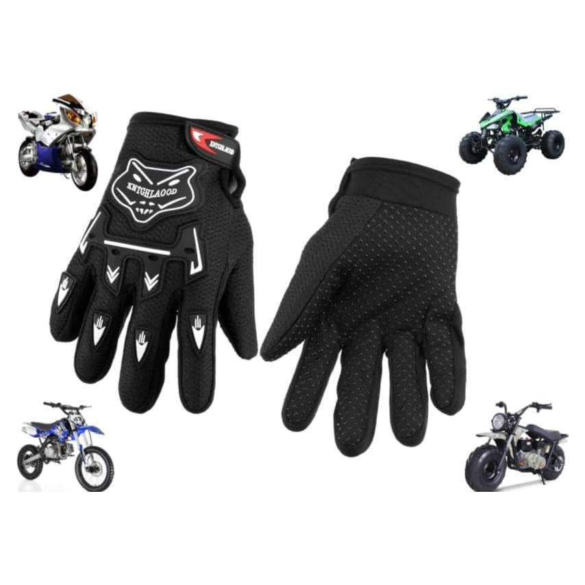 Guantes de Montar MRS para Niños ATV Ciclismo Negro 18x9cm