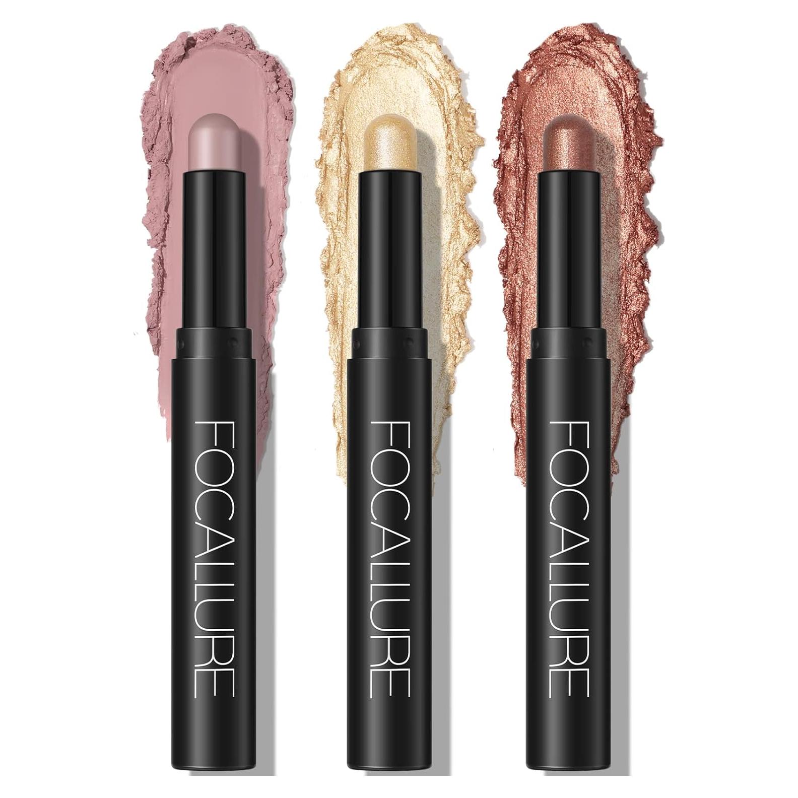 Lápices de Sombra de Ojos FOCALLURE 3 Pcs Cielo Ardiente