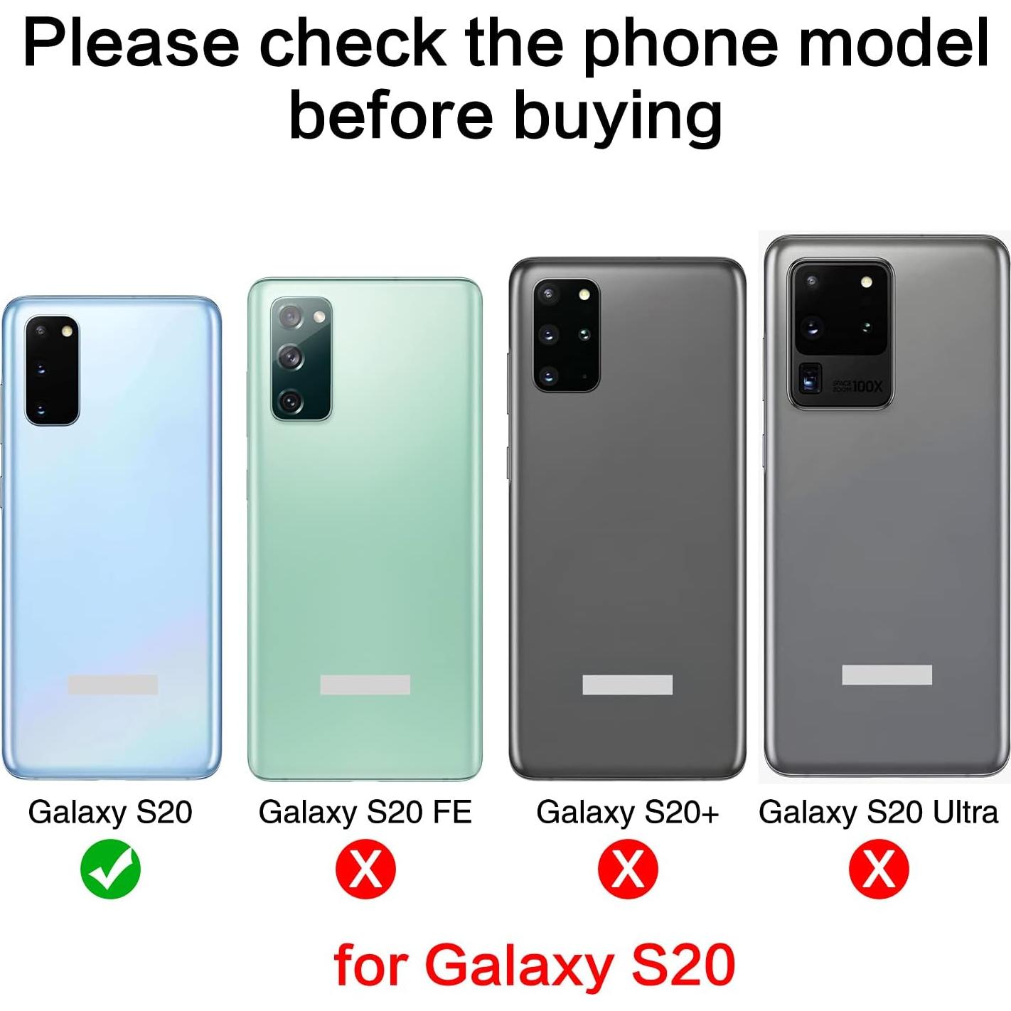 2 Piezas Cristal de Lente de Cámara ASDAWN para Galaxy S20