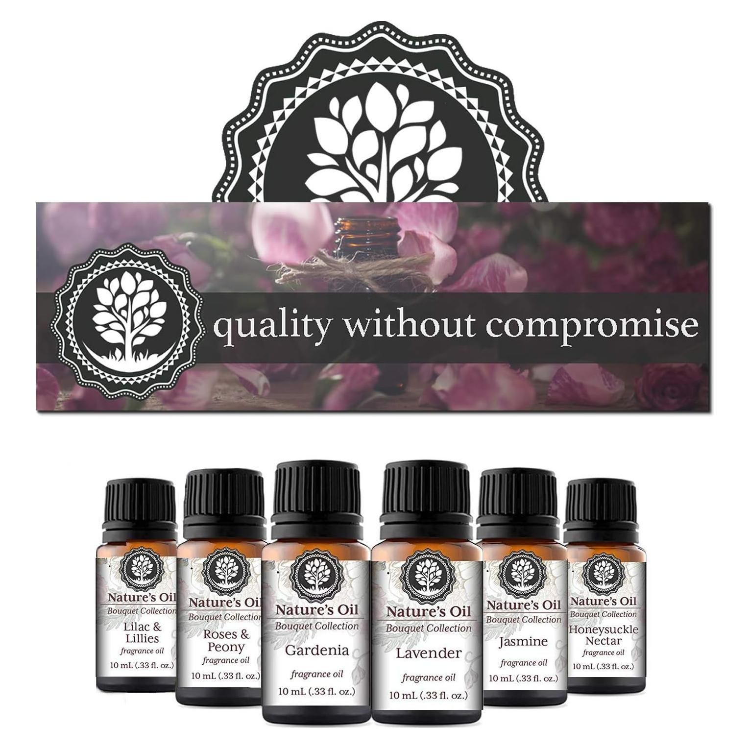 Juego de 6 Aceites Aromáticos Premium Nature's Oil 10ml