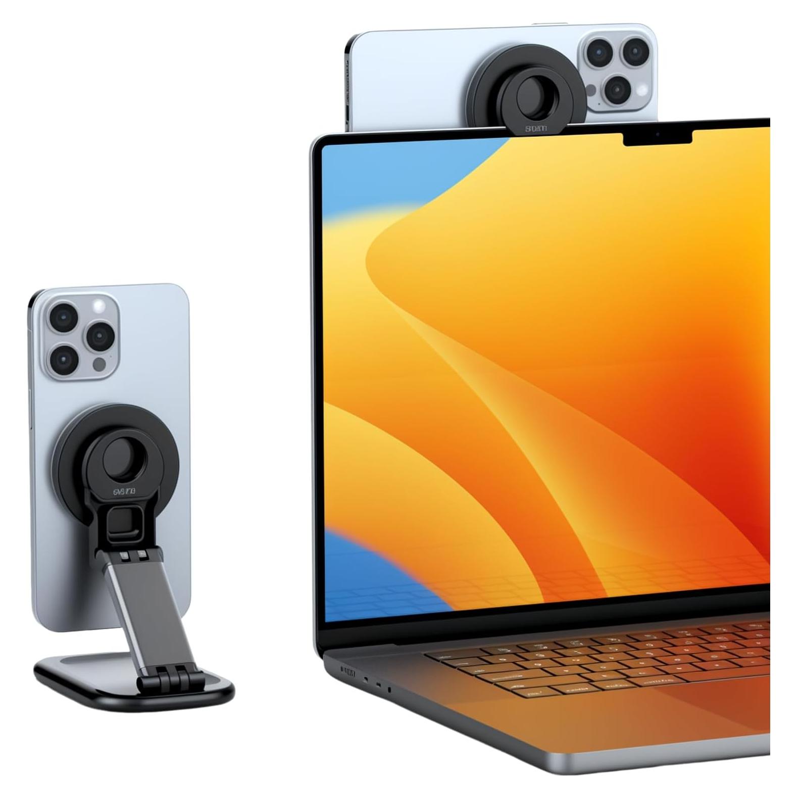 Soporte de Webcam SODI Plegable para iPhone y MacBook - Negro