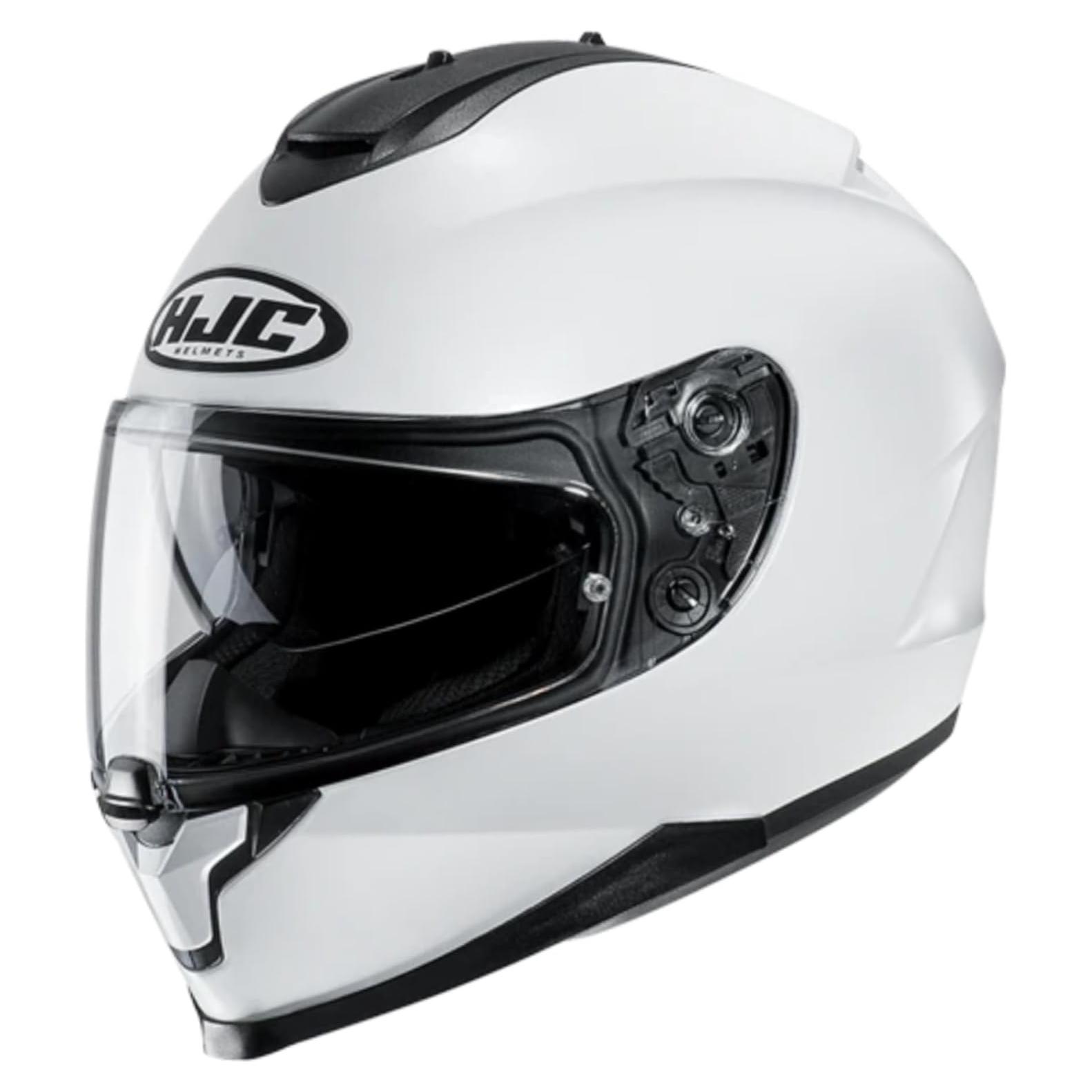 Casco HJC C70 Blanco Mediano con Escudo Pinlock