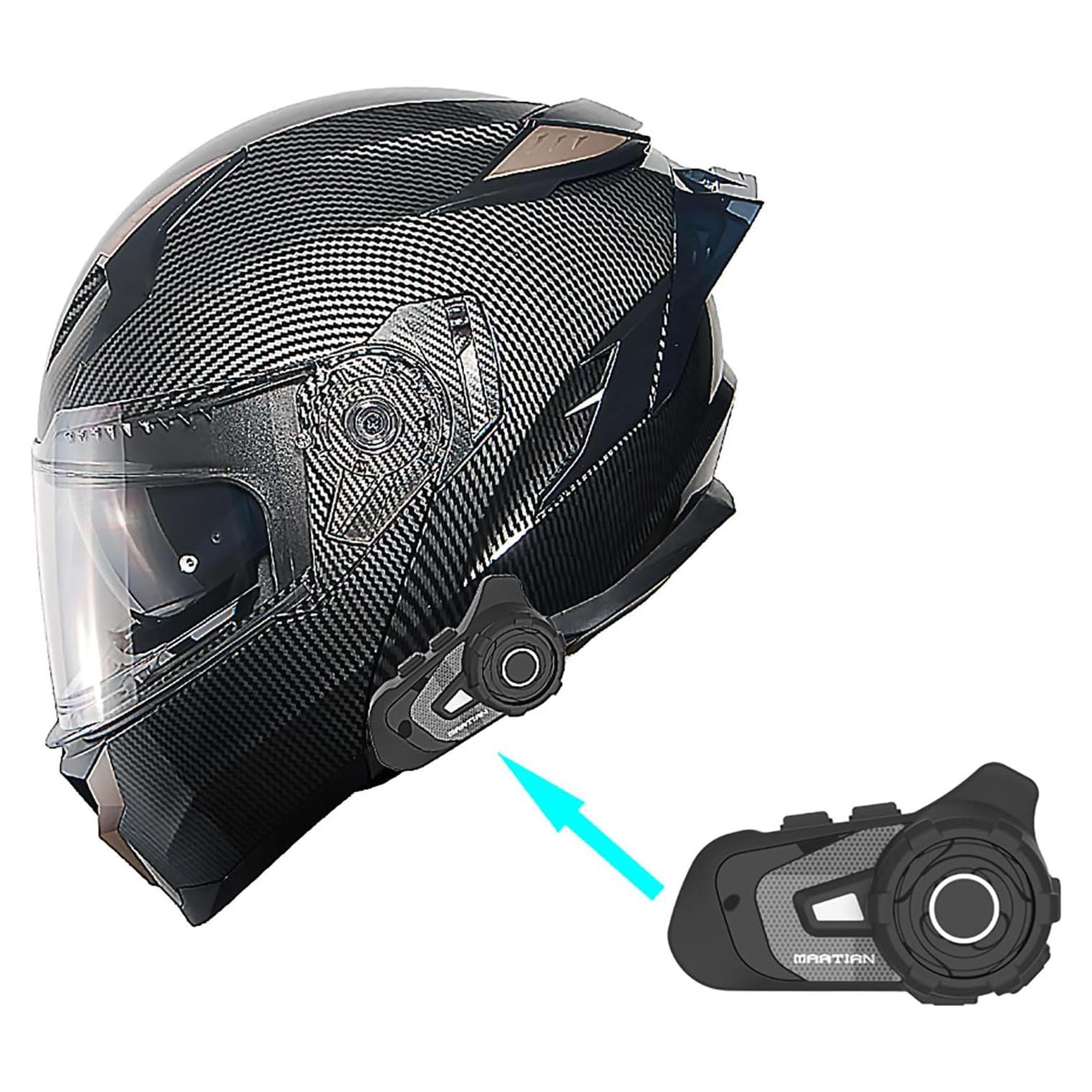 Casco Modular 1Storm HJA119 Fibra Carbono Bluetooth M
