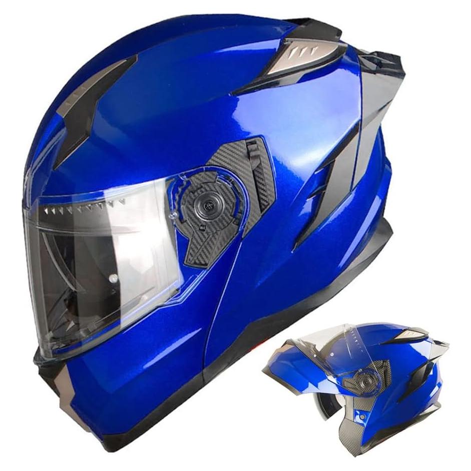 Casco Modular 1Storm HJA119 Antivaho Azul Brillante