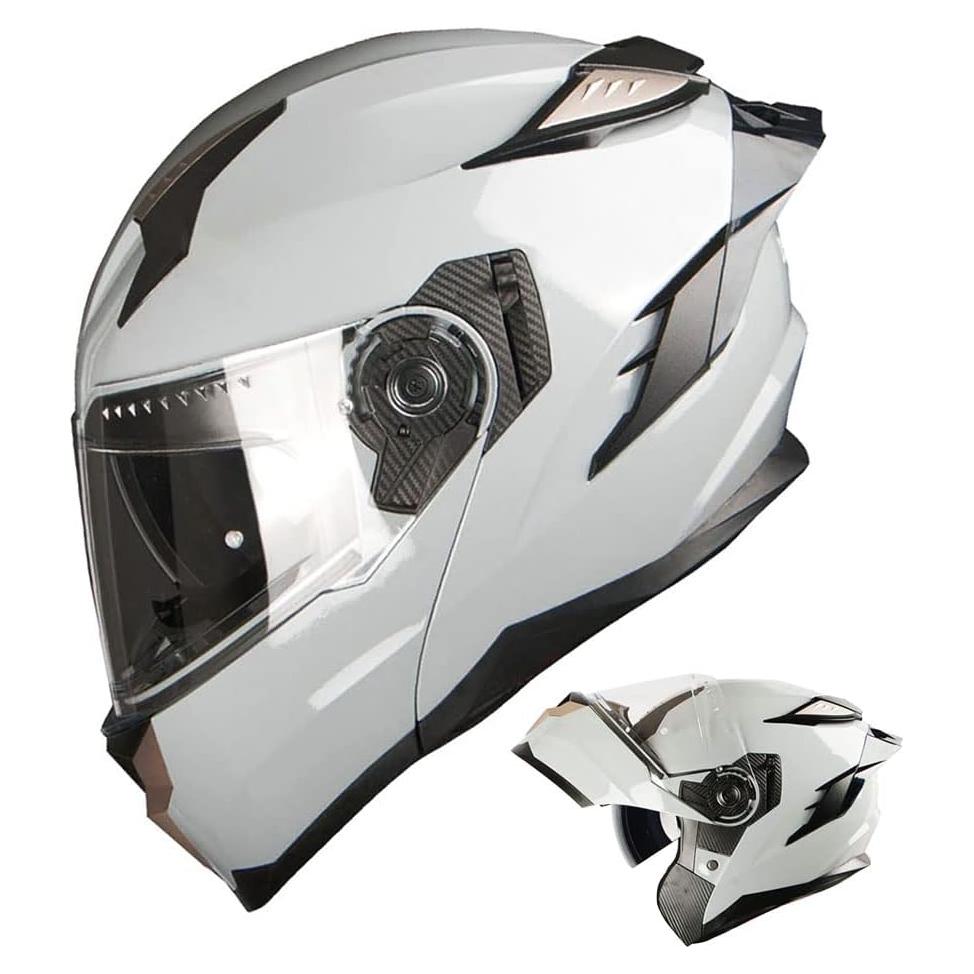Casco Modular 1Storm HJA119 para Motocicleta Gris Cemento