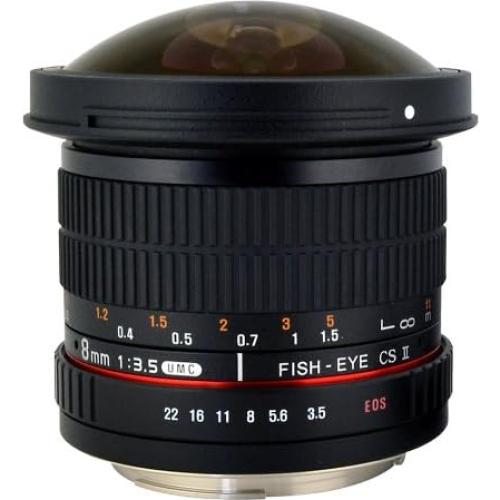 Lente Ojo de Pez Rokinon 8mm f/3.5 HD para Canon EF