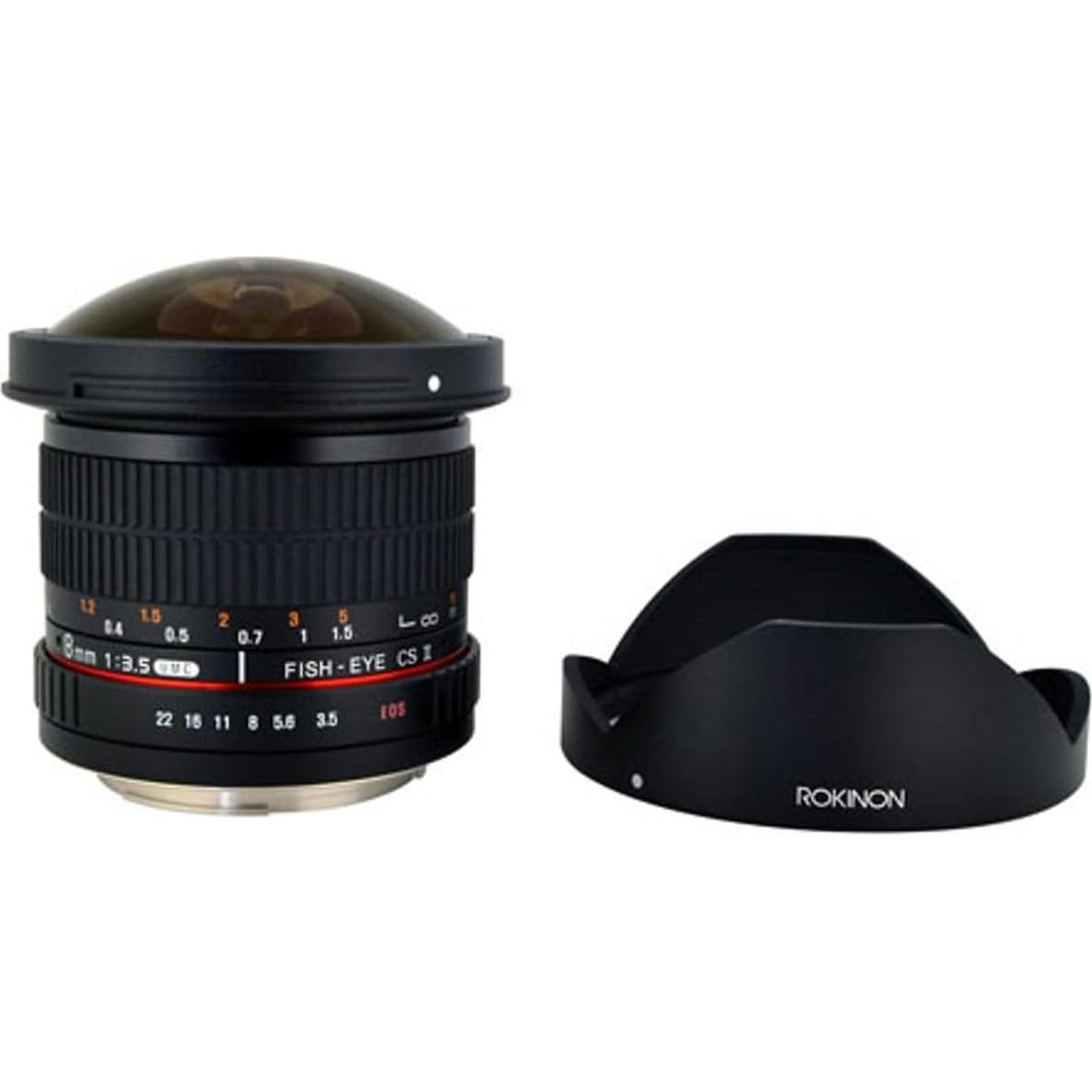 Lente Ojo de Pez Rokinon 8mm f/3.5 HD para Canon EF