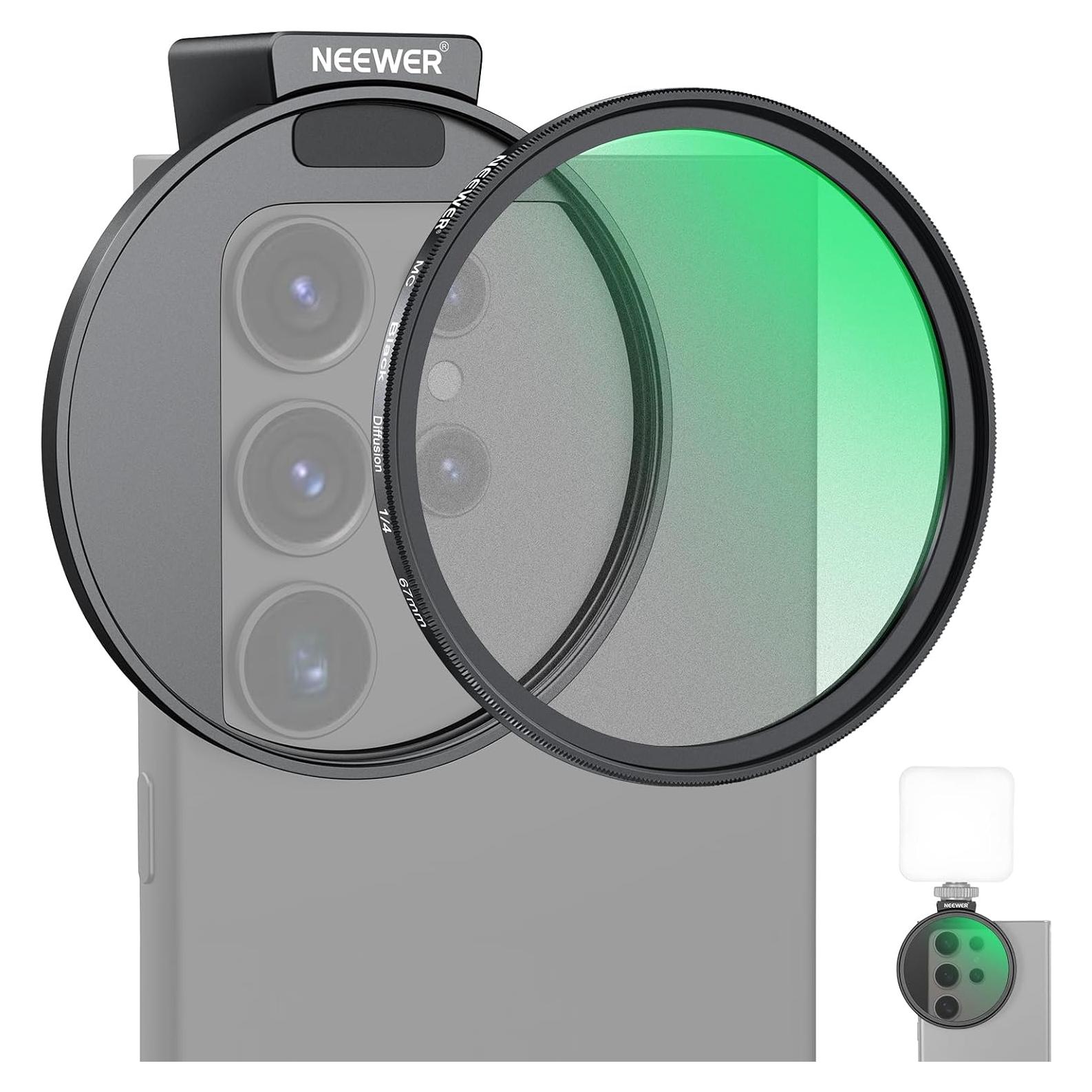 Filtro de Difusión Negra 67mm NEEWER 1/4 para Teléfono