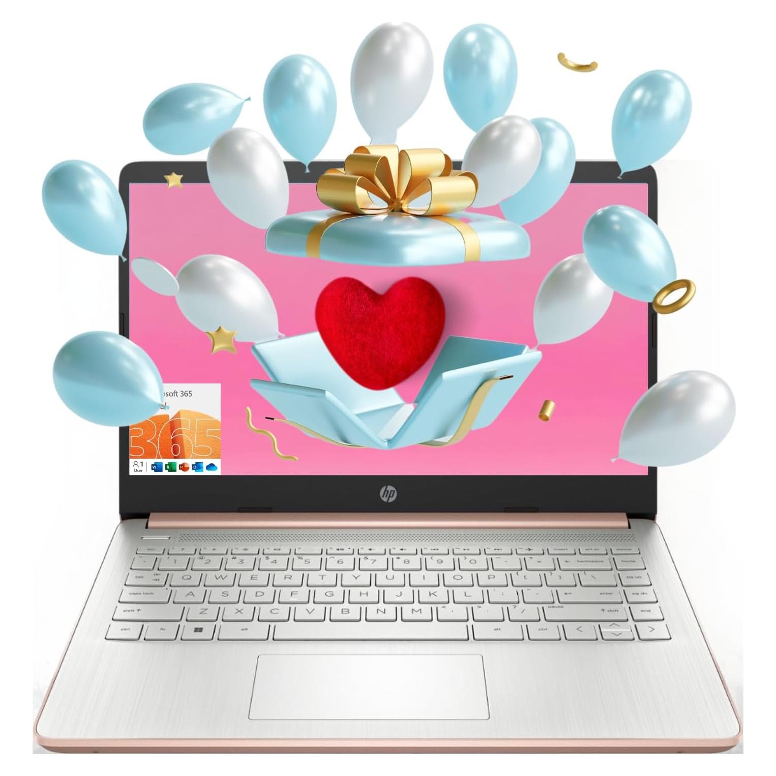 Laptop HP 14" HD, Intel Celeron N4120, 16GB RAM, Oro Rosa