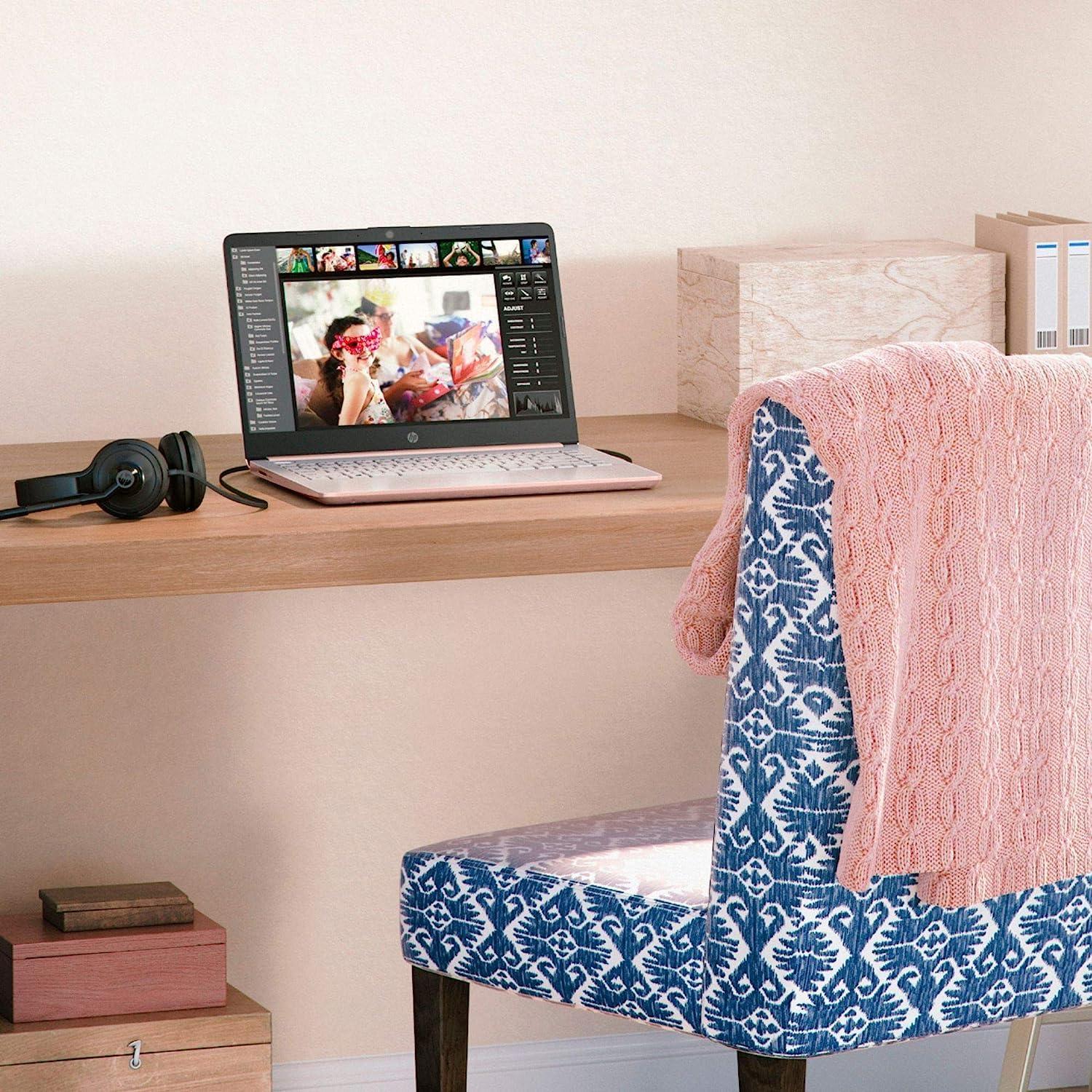 Laptop HP 14" HD, Intel Celeron N4120, 16GB RAM, Oro Rosa