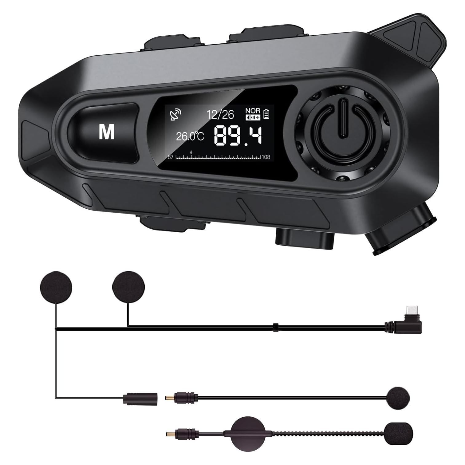 Auricular Bluetooth A1 TOUCH TWO para Casco Motocicleta IPX6