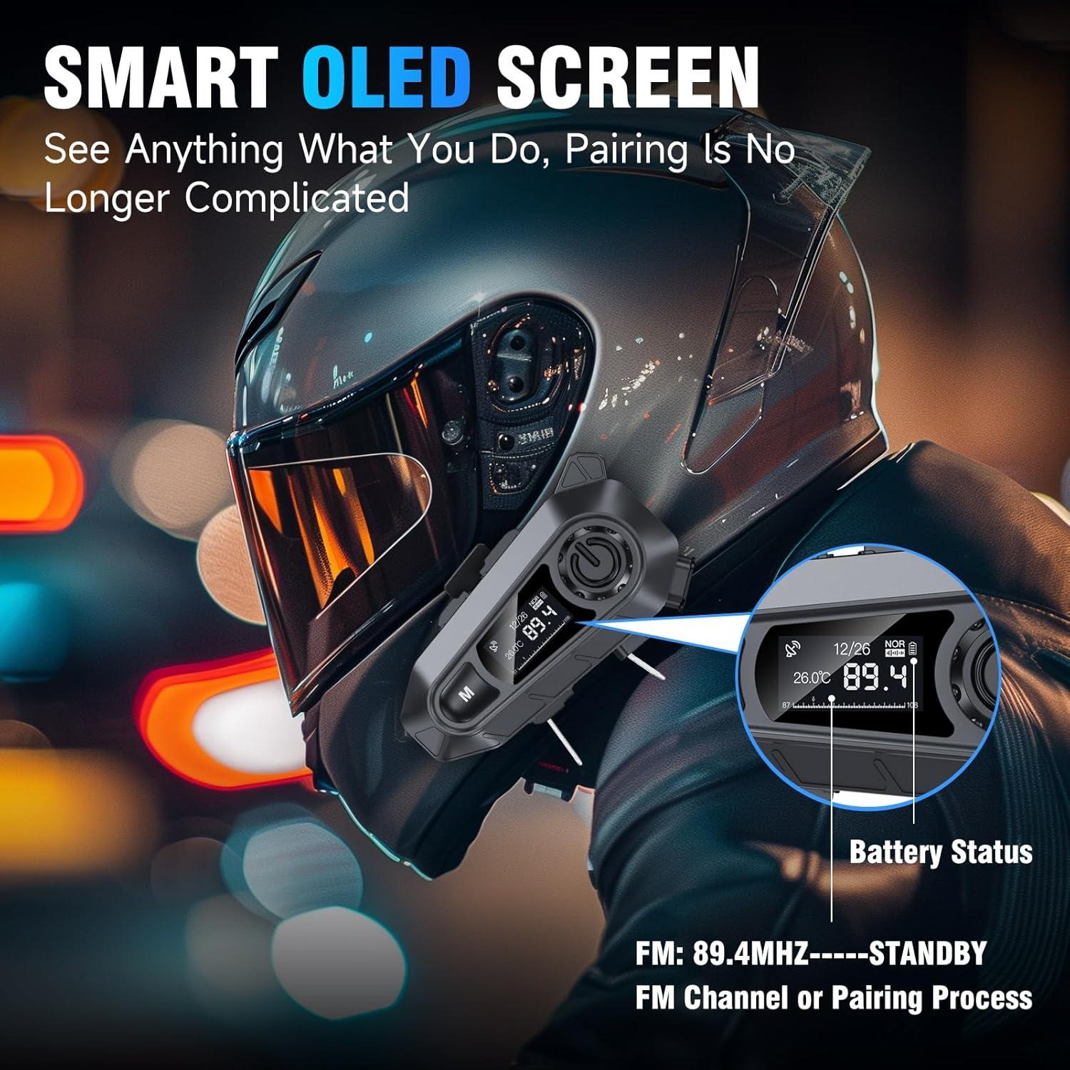 Auricular Bluetooth A1 TOUCH TWO para Casco Motocicleta IPX6