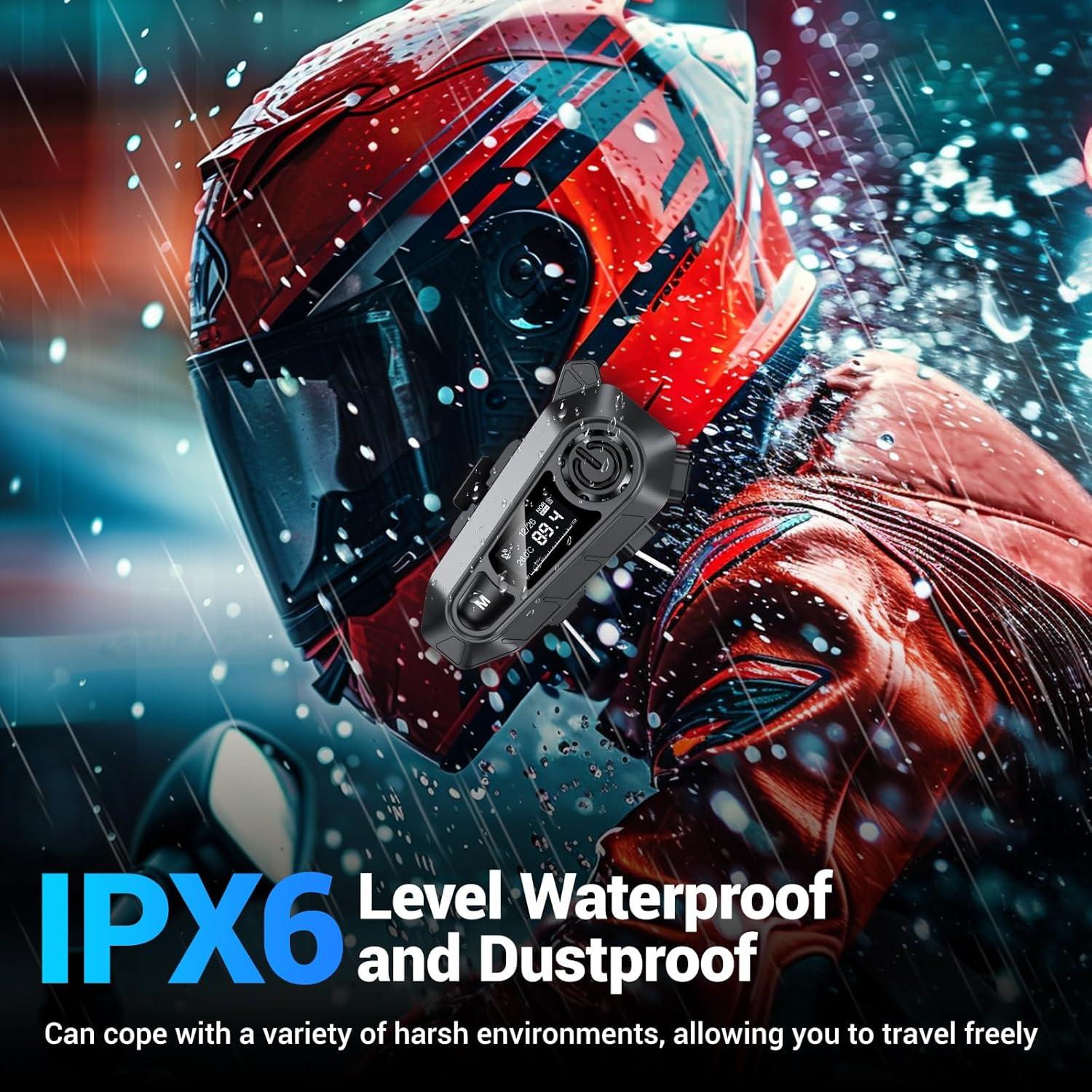 Auricular Bluetooth A1 TOUCH TWO para Casco Motocicleta IPX6