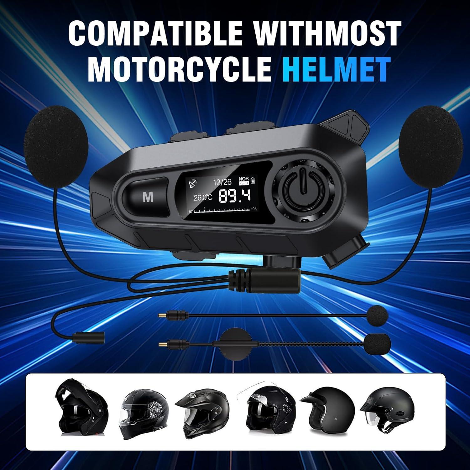 Auricular Bluetooth A1 TOUCH TWO para Casco Motocicleta IPX6
