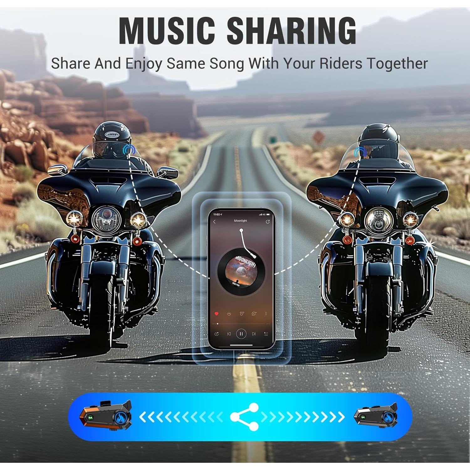 Auricular Bluetooth TOUCH TWO C9 para Casco Motocicleta