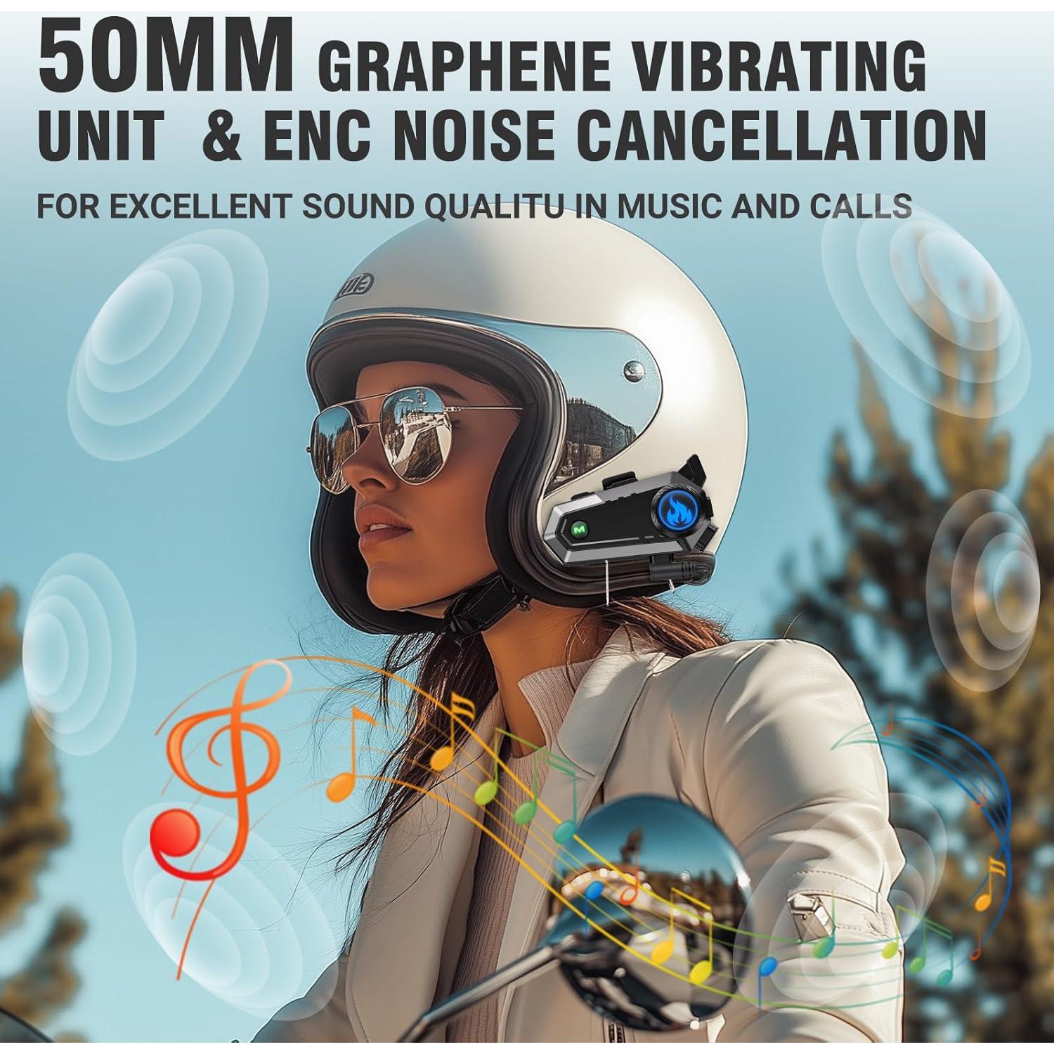 Auricular Bluetooth TOUCH TWO C9 para Casco Motocicleta