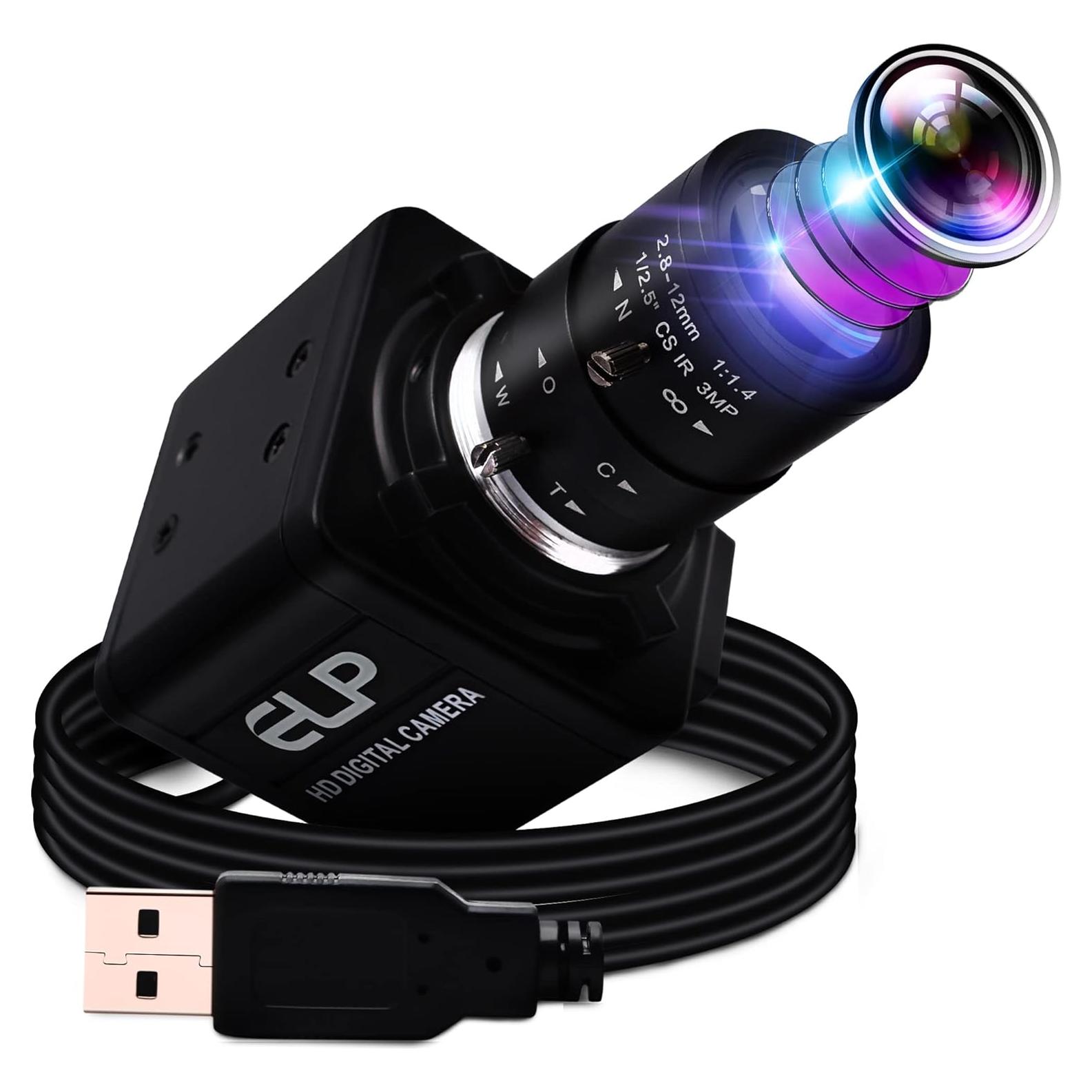 Cámara Web IEights 2.8-12mm 4X Zoom 1080P 260fps USB