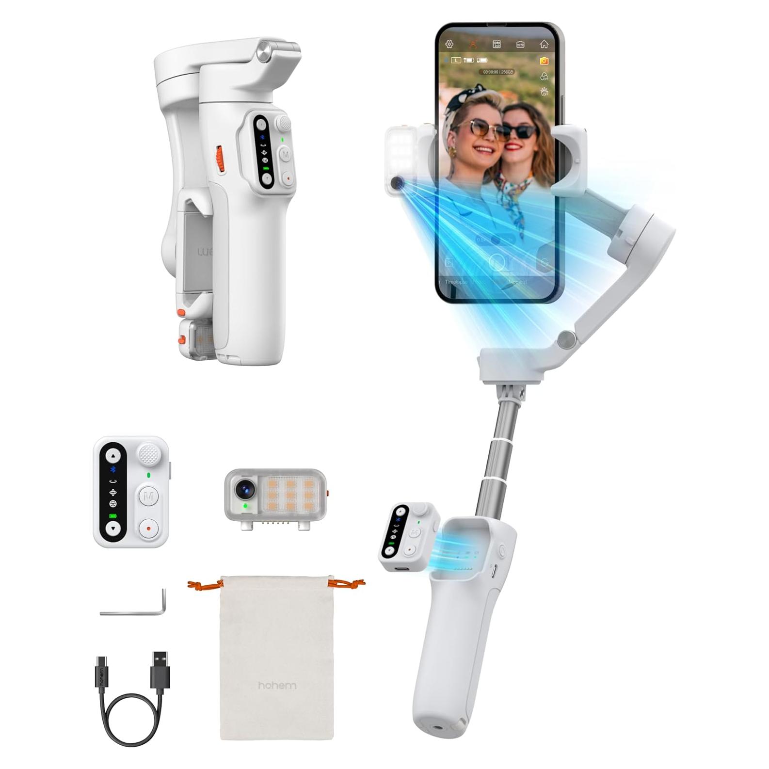 Gimbal Estabilizador Hohem iSteady V3 para Teléfonos - Blanco