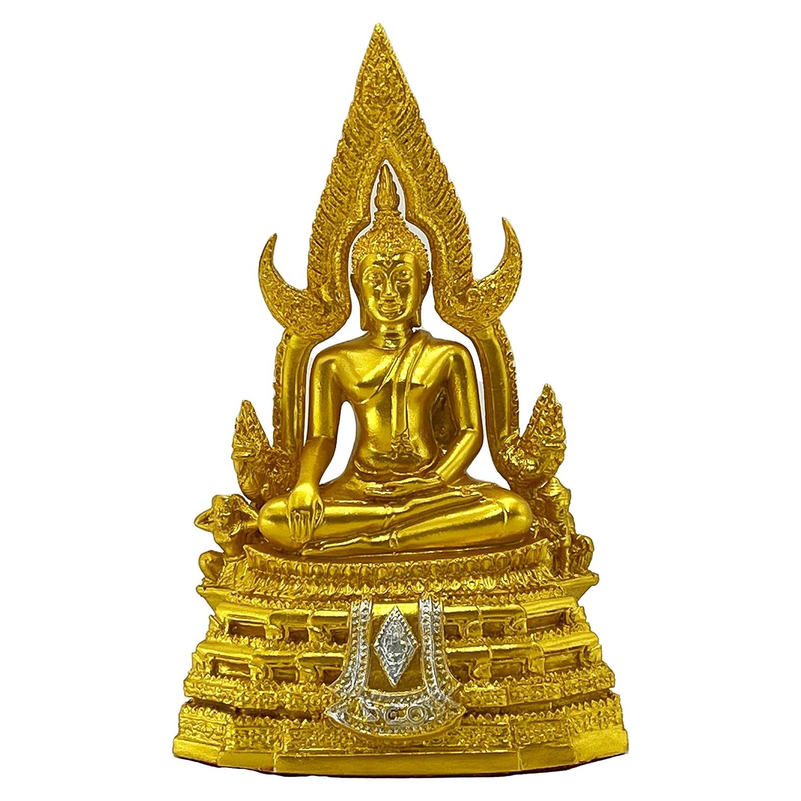 Estatua de Buda Chinnaraj BUDDHO 20.32 cm Dorada Decorativa