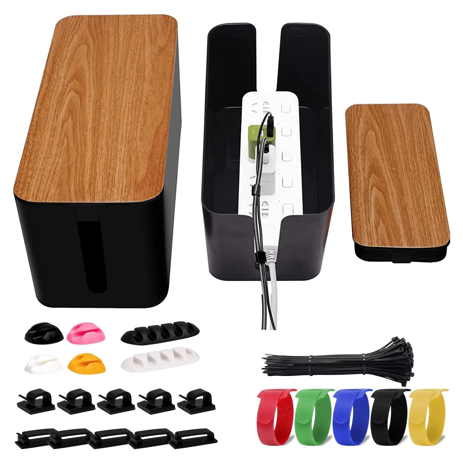 Caja de Gestión de Cables YUANYE 2 Paquetes con Clips