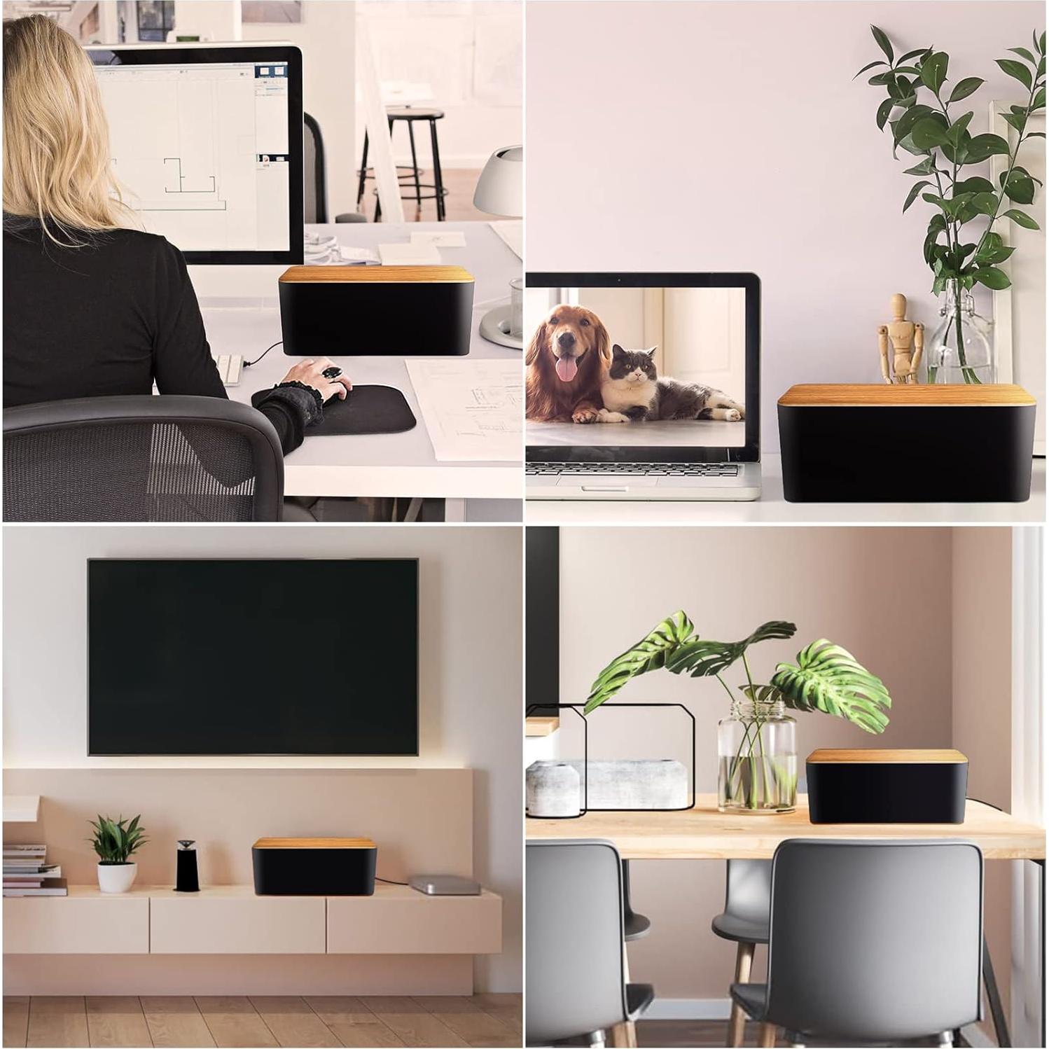 Caja de Gestión de Cables YUANYE 2 Paquetes con Clips