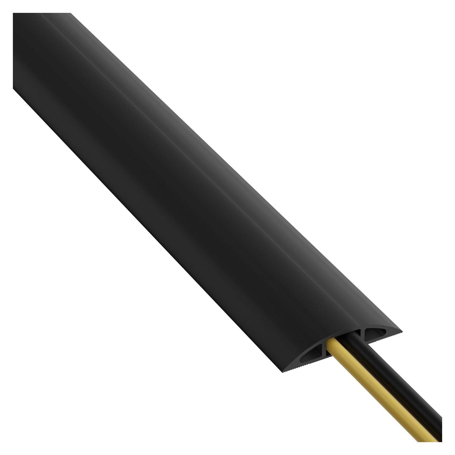 Cubierta de Cable de Suelo D-Line 6 Pies Negra Antideslizante