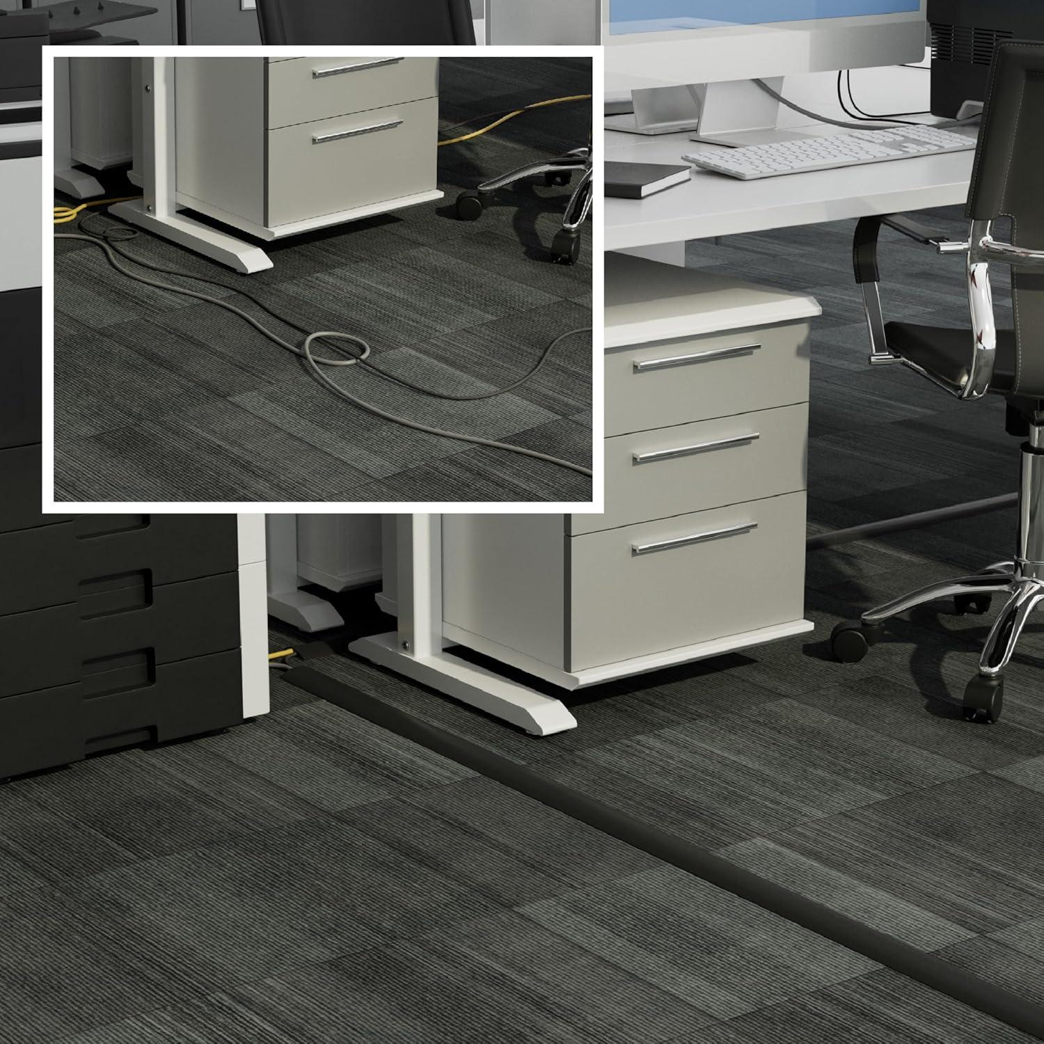 Cubierta de Cable de Suelo D-Line 6 Pies Negra Antideslizante