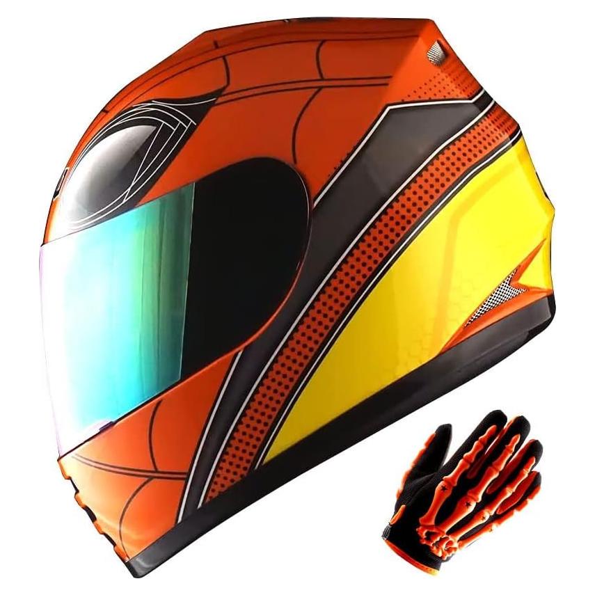 Casco Infantil WOW HKY-B15 + Guantes MX + Talla S 49-50 CM