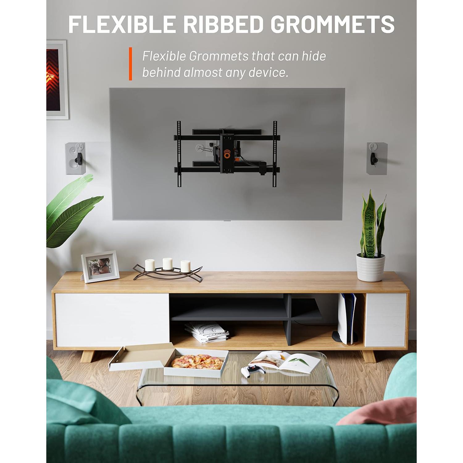 Ocultadores de Cables ECHOGEAR - Paquete de 4 Blancos