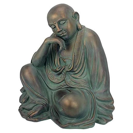 Estatua de Jardín Buda Pensativo Design Toscano 55.88 cm Resina