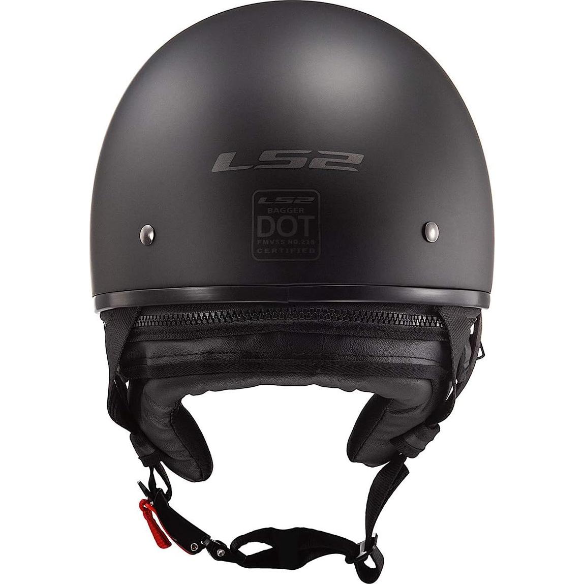 Casco LS2 Bagger 568 Negro Mate para Motocicleta