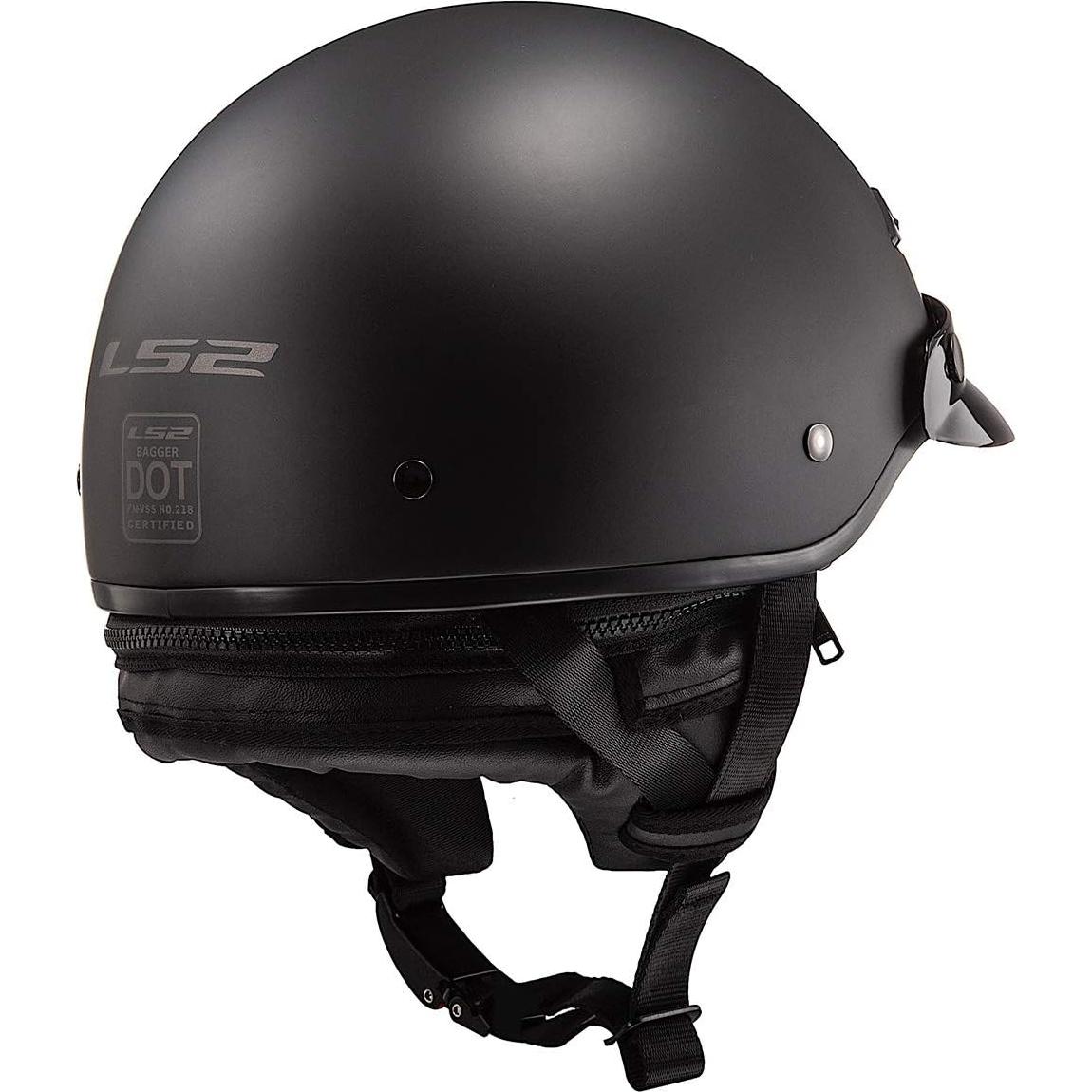 Casco LS2 Bagger 568 Negro Mate para Motocicleta
