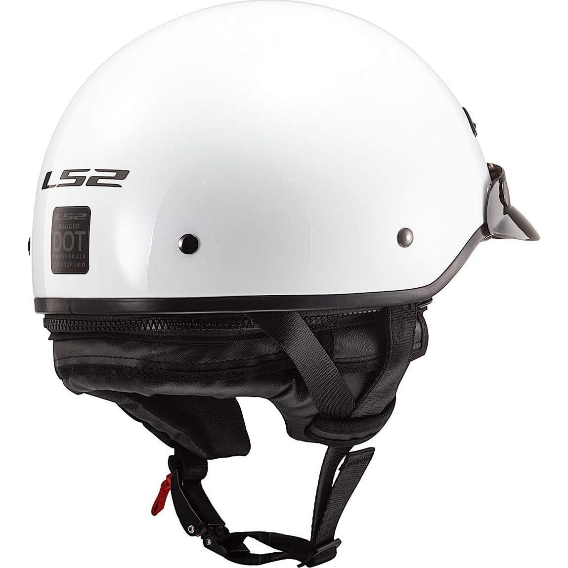 Casco LS2 Bagger 568 para motocicleta Blanco Brillante