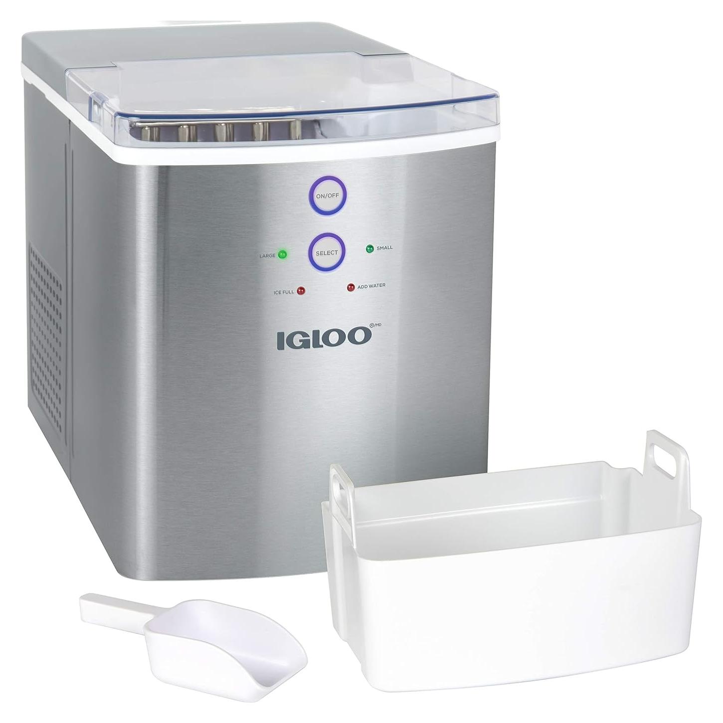 Máquina de Hielo Igloo IGLICEB33SS - 14,97 kg/día - Acero Inoxidable