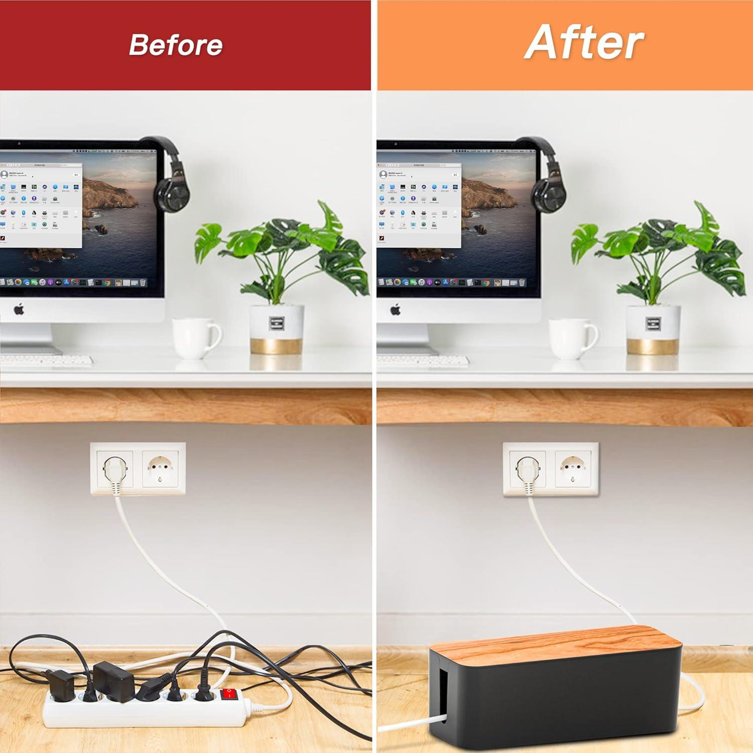 Caja Organizadora de Cables CABLE GARDEN 2 Piezas Negro