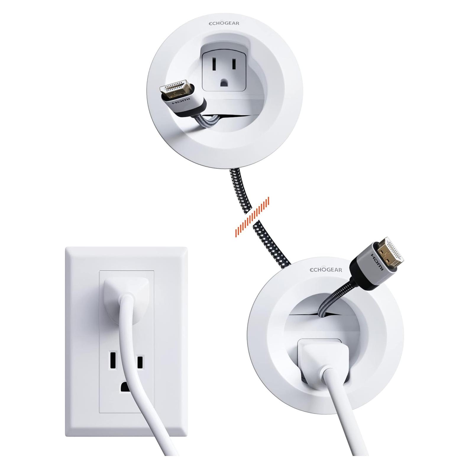 Kit de Gestión de Cables ECHOGEAR - Oculta Cables TV