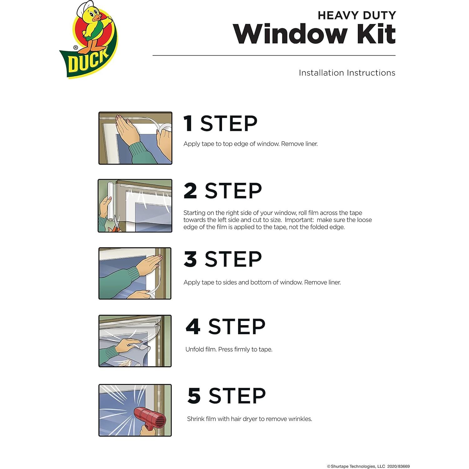 Kit de Aislamiento de Ventanas Duck - 15 Ventanas, Película Retráctil