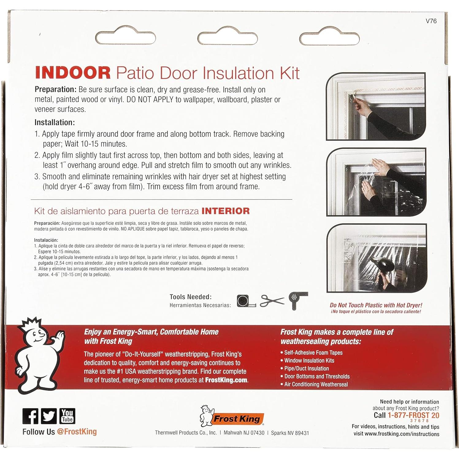 Kit de Ventana Retráctil Frost King V76H 213x279 cm Transparente