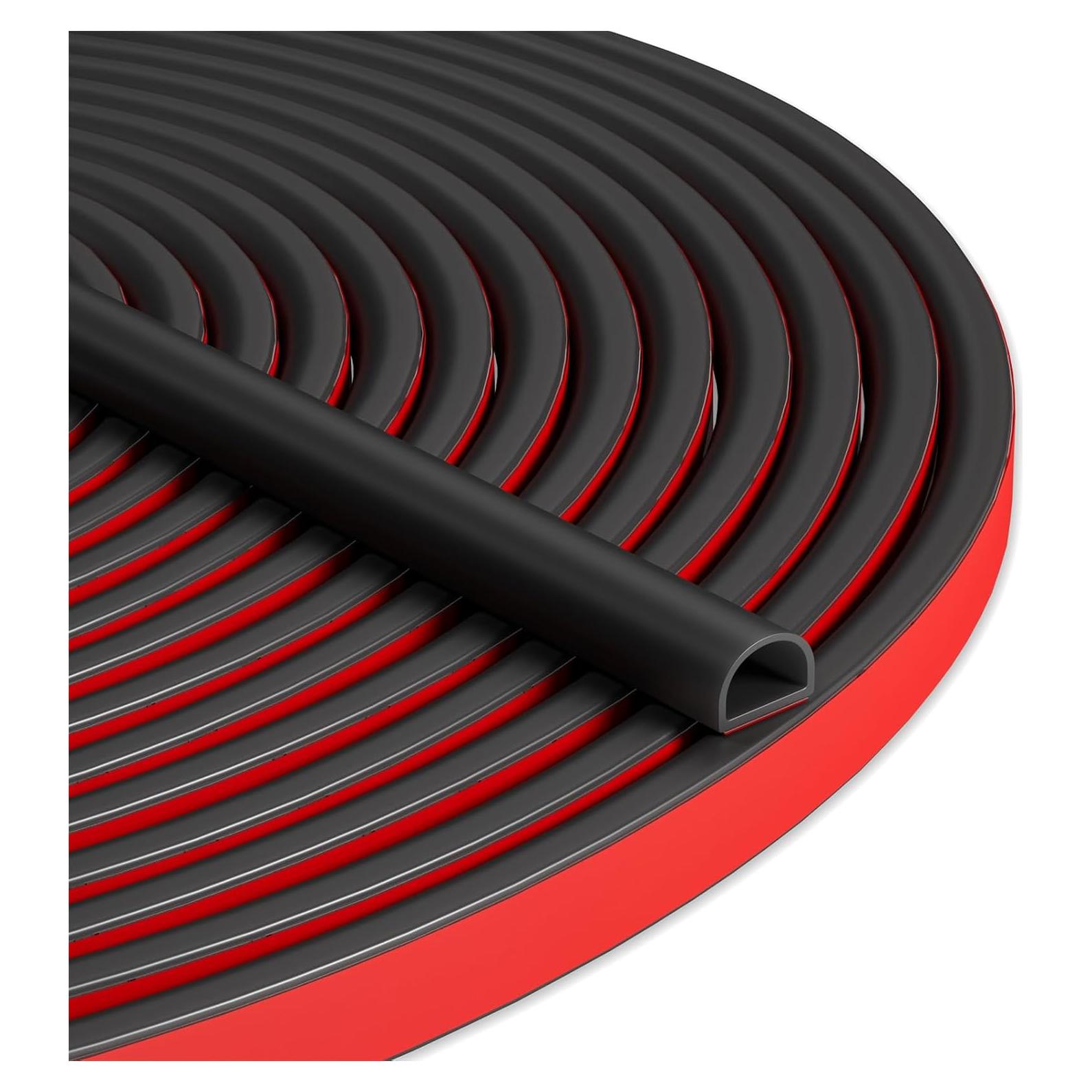 Burlete de Silicona Bantie 6.1m Negro para Puertas y Ventanas