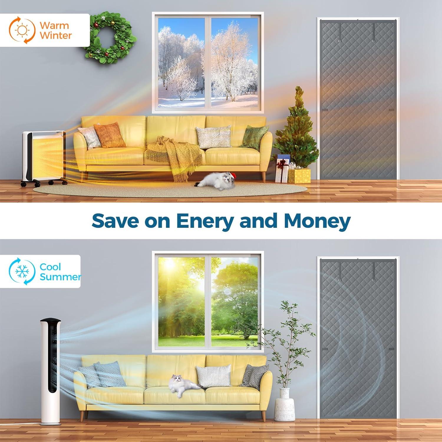 Cortina Aislante Térmica augblinds 89x208 cm Gris