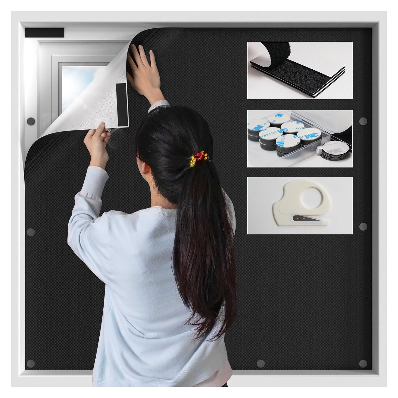 Cortinas Blackout Magnéticas BKSAI 57x39cm 100% Oscurecedoras