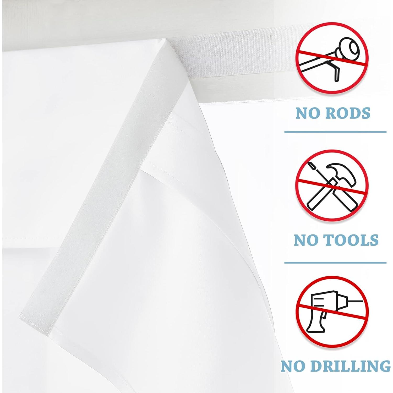 Cortina RYB HOME Autoadhesiva 26x69 cm Blackout Blanca